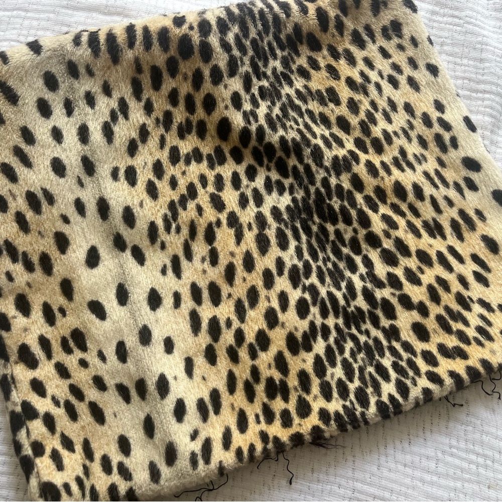 Vintage velvet animal print pillow cover